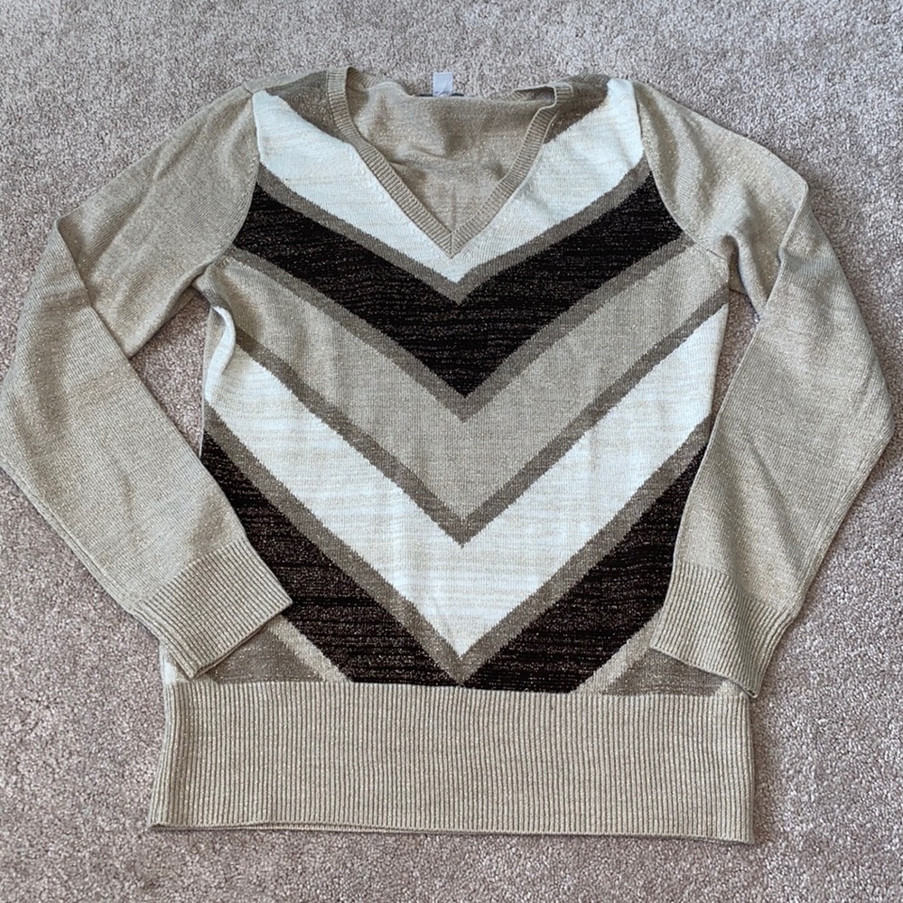 Gold Sparkle Long Sleeve Shirt - Picture 3 of 5